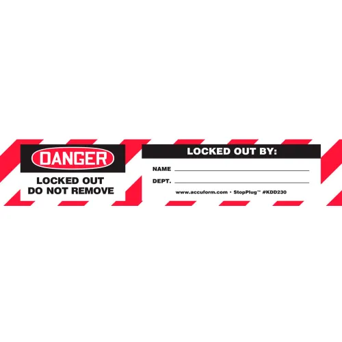 Accuform KDD230 Lockout, Stopout® Stopplug™ Ac Multi-Plug Lockout, Plastic - Image 4