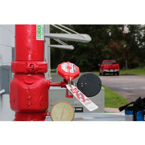 Accuform KDD471 Lockout, Stopout® Gate Valve Lockout, Fits 2-1/2" - 5, Plastic - Image 3