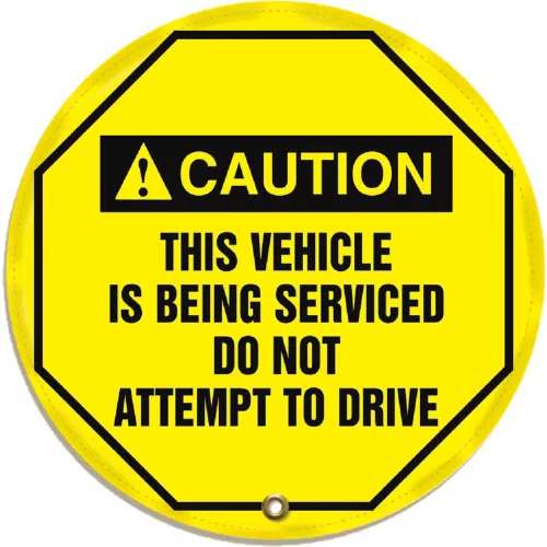Accuform KDD727 Stopout® Steering Wheel Message Cover, Vinyl, 20" Diameter