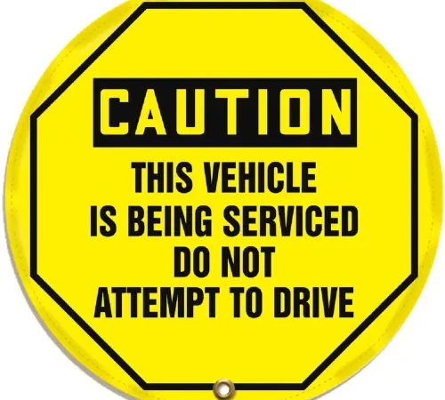 Accuform KDD834 Stopout® Steering Wheel Message Cover, Vinyl, 24" Diameter