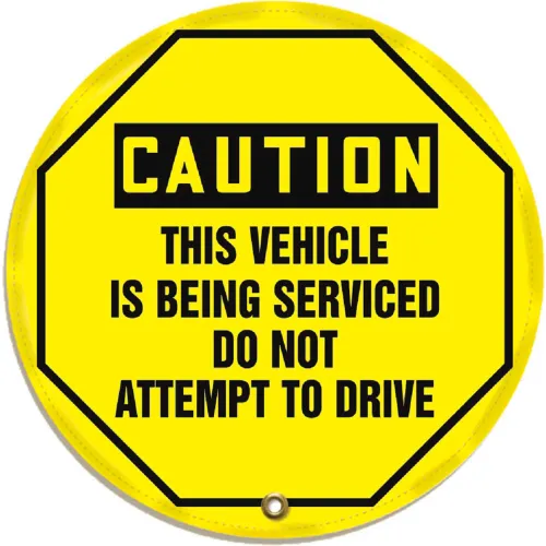 Accuform KDD834 Stopout® Steering Wheel Message Cover, Vinyl, 24" Diameter