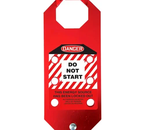 Accuform KDH647 Stopout® Aluma-Tag™ Hasp, Danger Do Not Start, Aluminum