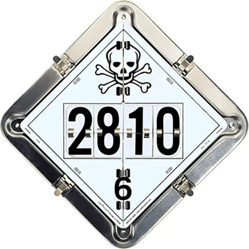 LabelMaster® Flip Placard, 13-1/2"W x 13-1/2"H, Aluminum, White