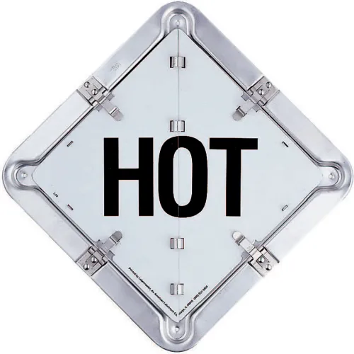 LabelMaster® Hot Flip Placard System, 13-1/2"W x 13-1/2"H, Aluminum