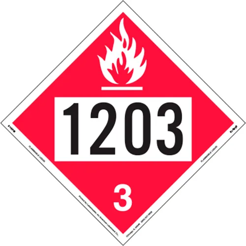 LabelMaster® Flammable Liquid Placard, 10-3/4"W x 10-3/4"H, Aluminum
