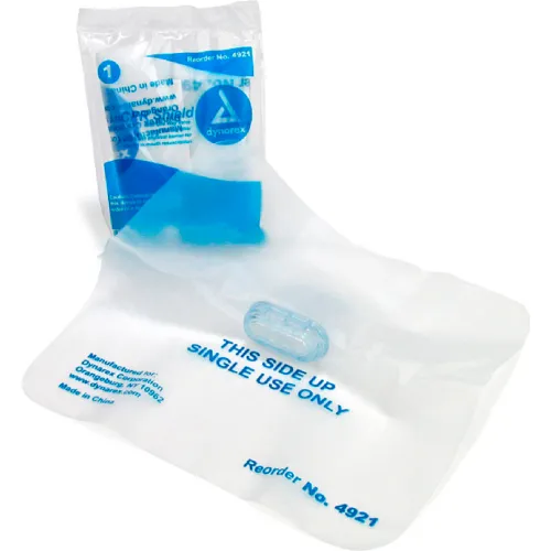 Kemp USA CPR Face/Mouth Disposable Shield, Clear