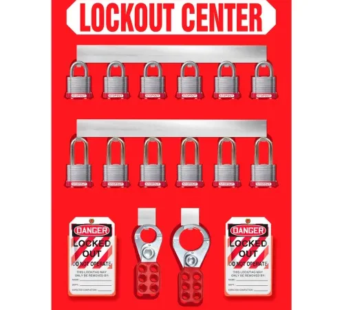 Accuform KST810 Stopout® Lockout Store-Boards™, 12 Padlock Capacity, Aluminum