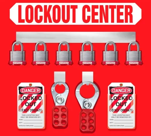 Accuform KST814 Stopout® Lockout Store-Boards™, 6 Padlock Capacity, Aluminum