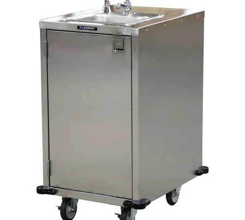 Lakeside® Hand Washing Station with Sink Bowl, Hot Faucet, 5 Gallon Capacity, Stainless Steel