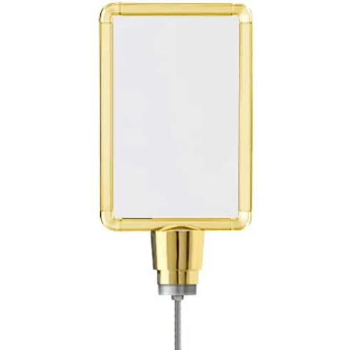 Lavi Industries, Vertical Drum Top Post Sign Frame, 50-1130DV-S/GD, 7" X 11", Gold