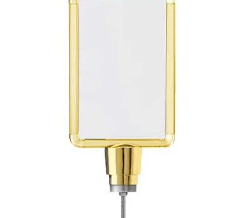 Lavi Industries, Vertical Drum Top Post Sign Frame, 50-1130DV/GD, 7" X 11", Gold