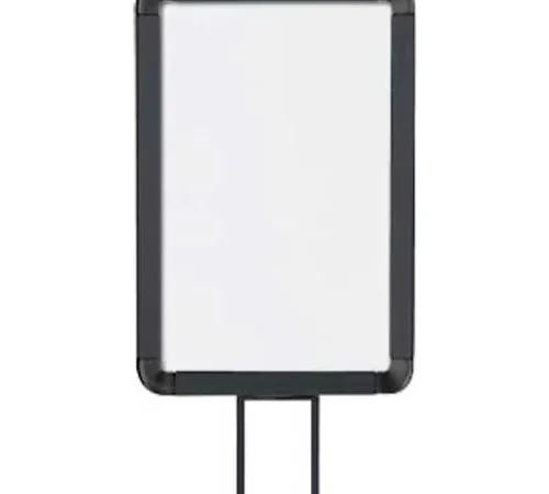 Lavi Industries, Vertical Fixed Sign Frame, 50-1130F7V-S/MB, 7" x 11", For 7' Posts, Matte Black