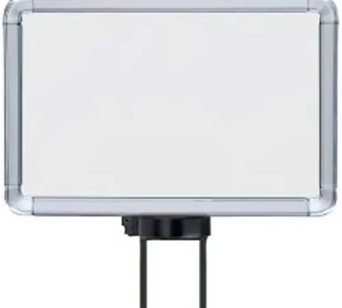 Lavi Industries, Horizontal Fixed Sign Frame, 50-1130SH-S/CL, 7" x 11", Slotted, Chrome