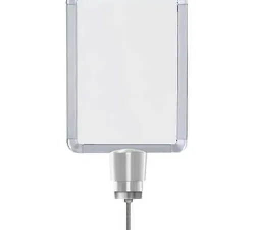 Lavi Industries, Vertical Drum Top Post Sign Frame, 50-1141DV-S/SA, 8.5" x 11", Satin