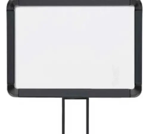 Lavi Industries, Horizontal Fixed Sign Frame, 50-1141F12H-S/MB, 8.5" x 11", Slotted, Matte Black