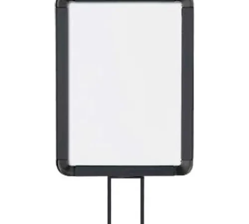 Lavi Industries, Vertical Fixed Sign Frame, 50-1141F12V-S/MB, 8.5" x 11", For 13' Posts, Matte Black