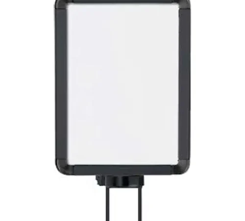 Lavi Industries, Vertical Swivel Sign Frame, 50-1141SV-S/MB, 8.5" x 11", For 7' Posts, Matte Black