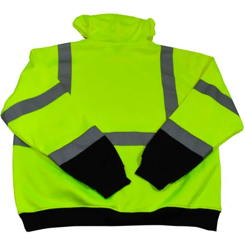 Petra Roc Two Tone Pullover Hooded Sweatshirt, ANSI Class 3, Lime/Black, XL, LBPUHSW-C3-XL - Image 2