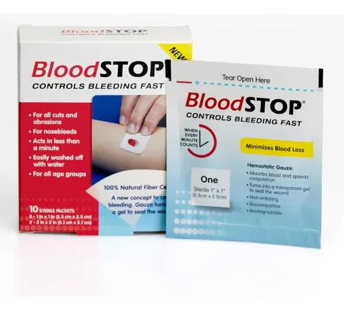 BloodSTOP® BS-09 Hemostatic Matrix For External Wounds 1" x 1", 20/per box