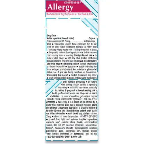 Lil' Drugstore® Allergy Relief, 2/Pack, 50 Pack/Box - Image 2
