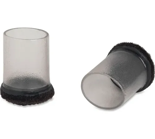 Lorell® Clear Sleeve Floor Savers - 1.25" Diameter - 8/Pack