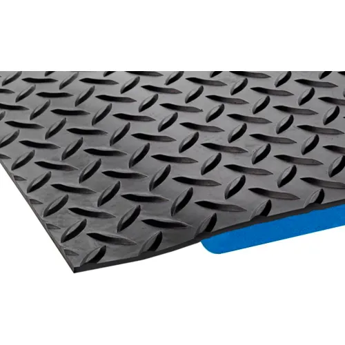 Crown Matting Technologies Worker's Delight Deck Plate Cleanroom Mat, 5/8" Thick, 4'Wx6'L, Black