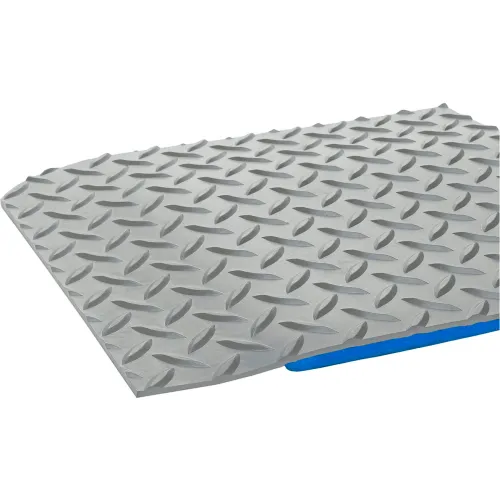 Crown Matting Technologies Worker's Delight Deck Plate Cleanroom Mat, 9/16" Thick, 3'Wx5'L, Gray