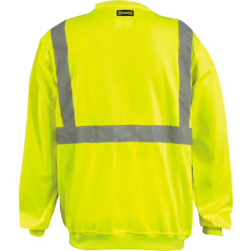 OccuNomix Classic Lightweight Crew Sweater, Class 2, Hi-Vis Yellow, ANSI, Class 2, 2XL, LUX-SWTL-Y2X - Image 2