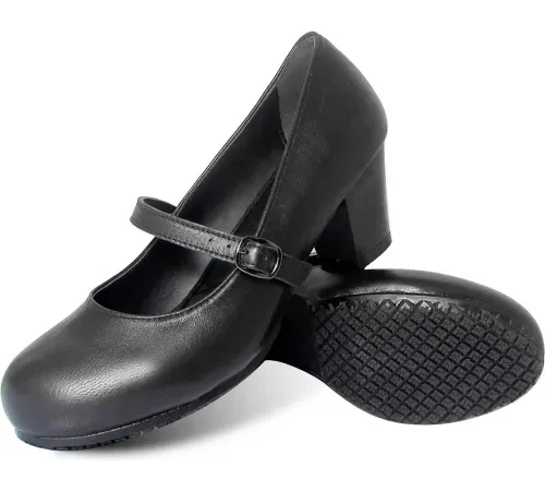 Genuine Grip® Women's Dress Mary Jane Shoes, Size 5.5M, Black