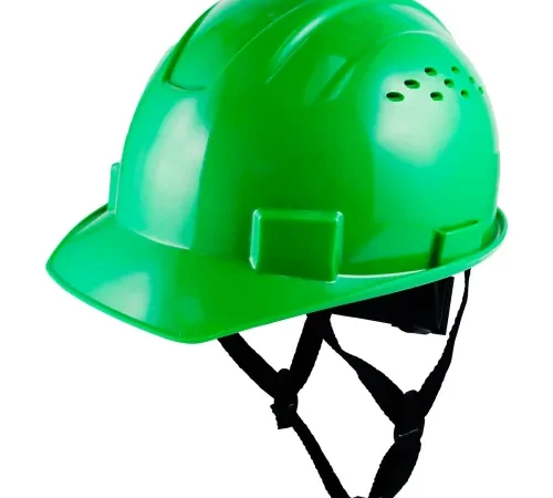 General Electric GH326 Vented Cap Style Hard Hat, 4-Point Adjustable Ratchet Suspension, Green