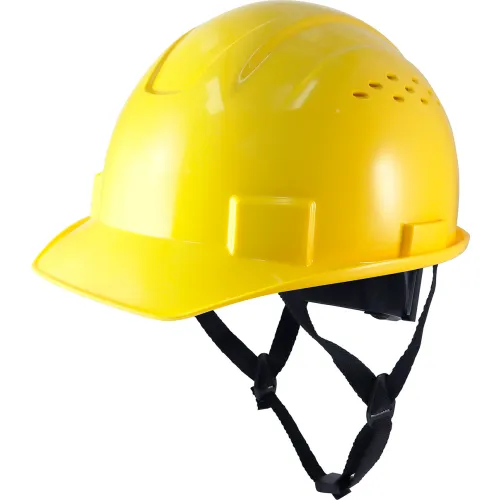 General Electric GH326 Vented Cap Style Hard Hat, 4-Point Adjustable Ratchet Suspension, Yellow