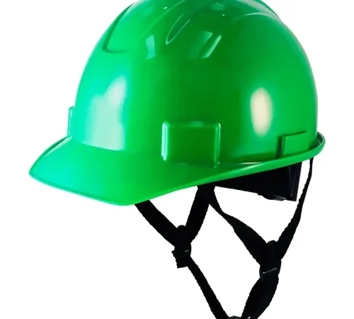 General Electric GH327 Non-Vented Cap Style Hard Hat, 4-Point Adjustable Ratchet Suspension, Green