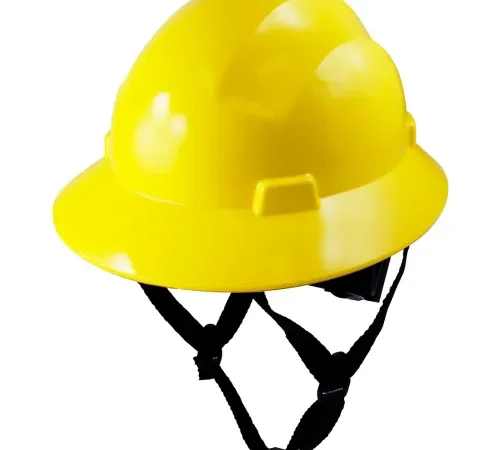 General Electric GH329 Non-Vented Full Brim Hard Hat, 4-Point Adjustable Ratchet Suspension, Yellow