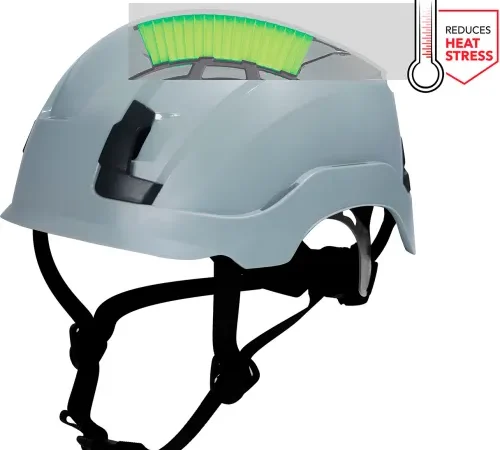 General Electric GH401 Non-Vented Safety Helmet, 4-Point Adjustable Ratchet Suspension, Grey