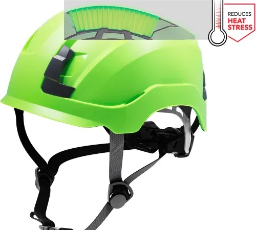 General Electric GH401 Non-Vented Safety Helmet, 4-Point Adjustable Ratchet Suspension, Green