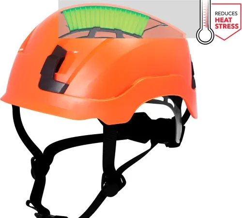General Electric GH401 Non-Vented Safety Helmet, 4-Point Adjustable Ratchet Suspension, Orange
