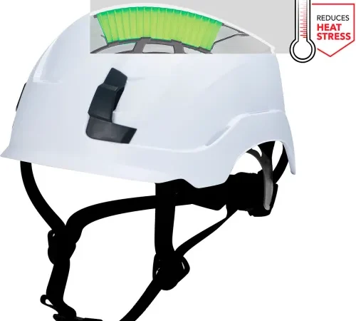 General Electric GH401 Non-Vented Safety Helmet, 4-Point Adjustable Ratchet Suspension, White