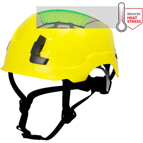 General Electric GH401 Non-Vented Safety Helmet, 4-Point Adjustable Ratchet Suspension, Yellow
