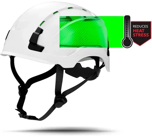General Electric Safety Helmet, 4 Pt. Ratchet Suspension, Vented, Class C, Type 2, White