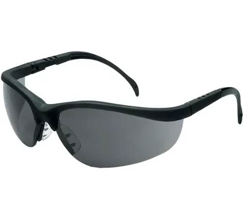 MCR Safety® Klondike® KD112 Safety Glasses KD1, MatteBlack Finish Frame, Gray Lens