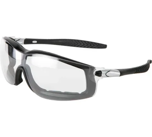 MCR Safety® RT110AF Safety Glasses RT1 Series, Black Frame, Clear Anti-Fog Lens