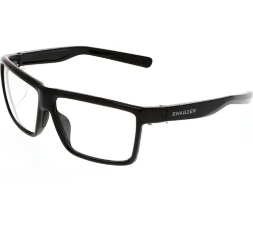 MCR Safety Swagger® SR2 Safety Glasses, Clear, Lens, Black Frame - Pkg Qty 12