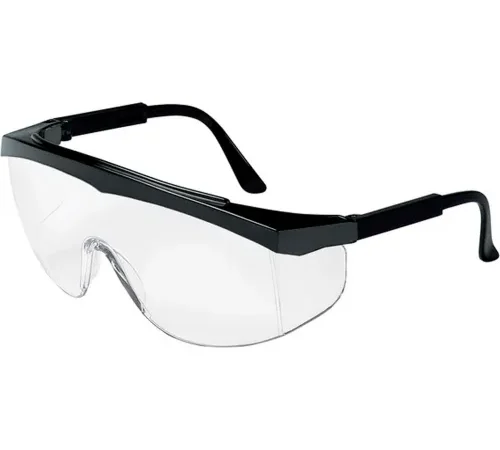 MCR Safety® SS110 Safety Glasses SS1 Series, Black Frame, Clear Lens