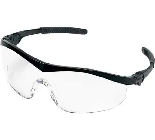 MCR Safety® ST110 Safety Glasses ST1 Series, Black Frame, Clear Lens.