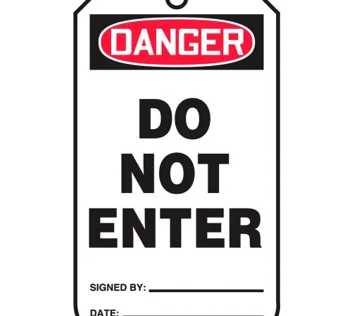 Accuform MDT187PTP Danger Do Not Enter Tag, RP-Plastic, 25/Pack