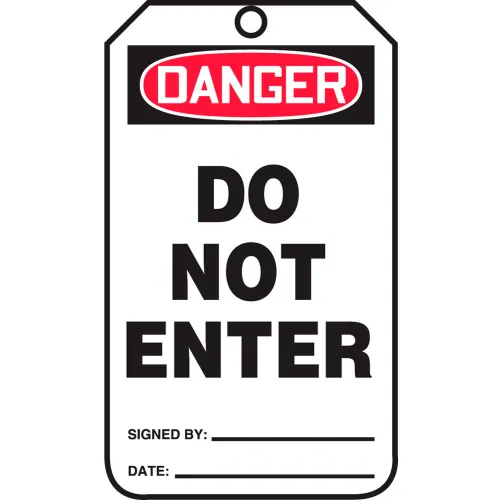 Accuform MDT187PTP Danger Do Not Enter Tag, RP-Plastic, 25/Pack