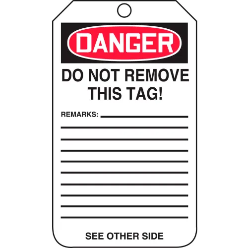 Accuform MDT187CTP Danger Do Not Enter Tag, PF-Cardstock, 25/Pack - Image 2
