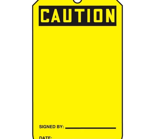 Accuform MDT623CTP Caution Tag, Caution, PF-Cardstock, 25/Pack
