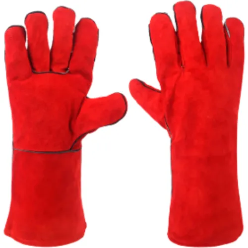 MTC™ Bio HotGuard™ 14"L Leather Autoclave Gloves, Red, 1 pair - Image 3