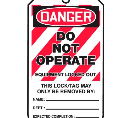 Accuform MLT405CTP Lockout Tag, Danger Do Not Operate, PF-Cardstock, 25/Pack